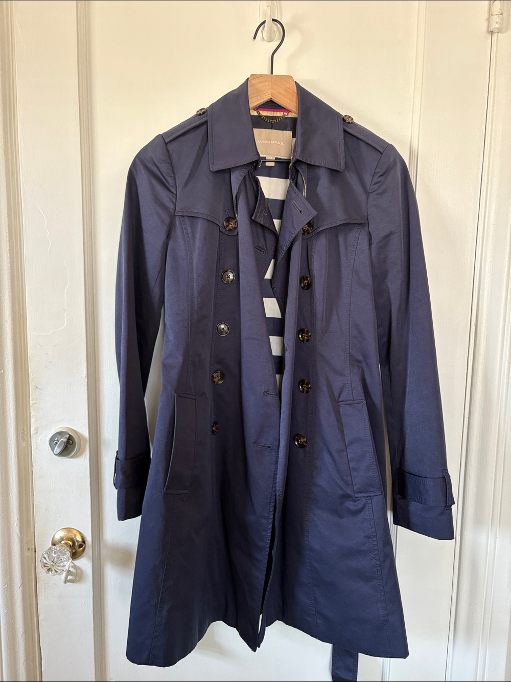 Banana Republic Classic Navy Trench Coat